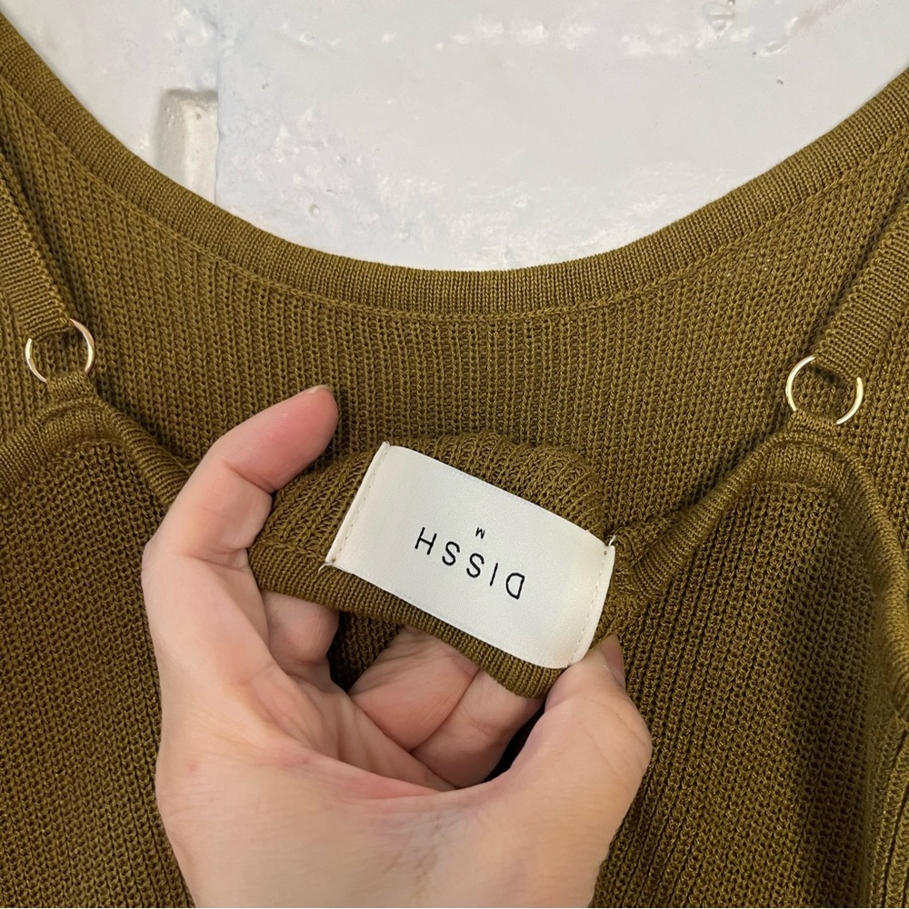 DISSH Asher Olive Knit Maxi Dress Medium - Picture 8 of 9